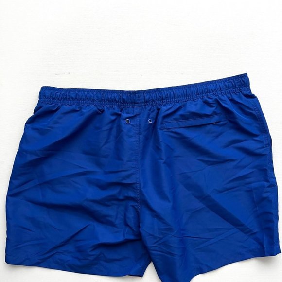 Calvin Klein CK  Logo Badge Solid Swim Trunk Blue - Picture 4 of 4